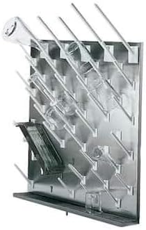 Estante de secado modular de acero inoxidable, 60 clavijas blancas Estante de secado modular de acero inoxidable, 60 clavijas blancas