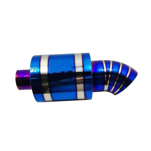 Silenciador de escape de acero inoxidable y diseño deportivo Titanium Blue universal 3