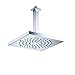 Jewel Shower Series Square Ceiling Mount Anti Lime Shower Head with Cast Brass Shower Arm Finish: Rose Gold
