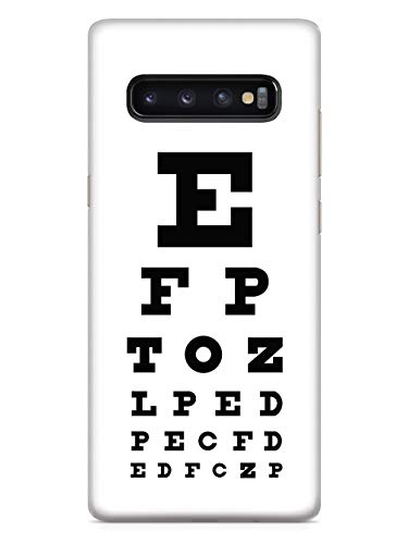 Inspired Cases - Compatible with Galaxy S10 Case - 3D Textured Protective Phone Case for Samsung Galaxy S10 - Snellen Eye Chart - Optometrist