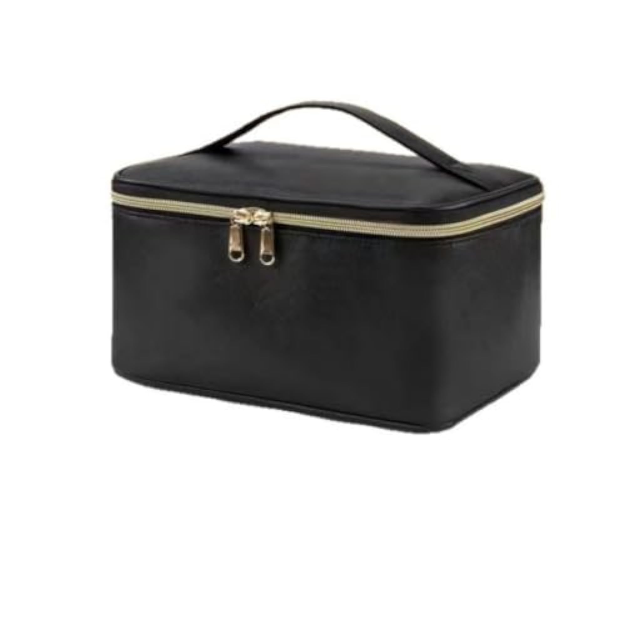 Waterproof Makeup Bag with Brush Slots, Portable Cosmetic Case