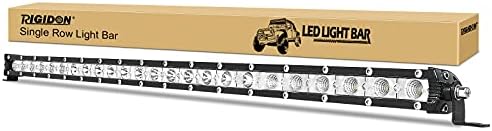 RIGIDON 20 inch 90W Flood Spot Combo Beam Car Led Light Bar Single Row Supper Slim Led Lights 12V 24V for Off road Truck SUV UTE ATV 4x4, Waterproof Driving Work Lamp, 6000K White Fog Lamp
