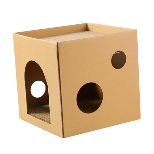 VANZACK casa de gato conjunto de jogos interno arranhador de tapete para gatos casa pet casa para an