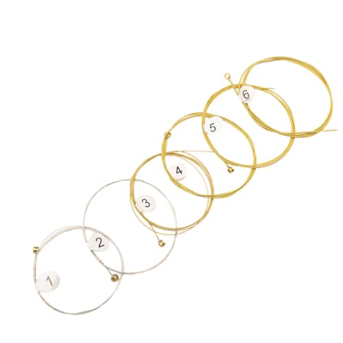 DIAO79NI 1-Pack Guitar Strings Acoustic Guitar - Brilliant Sound Quality Strings Made of Bronze for Acoustic Guitar (Brass)