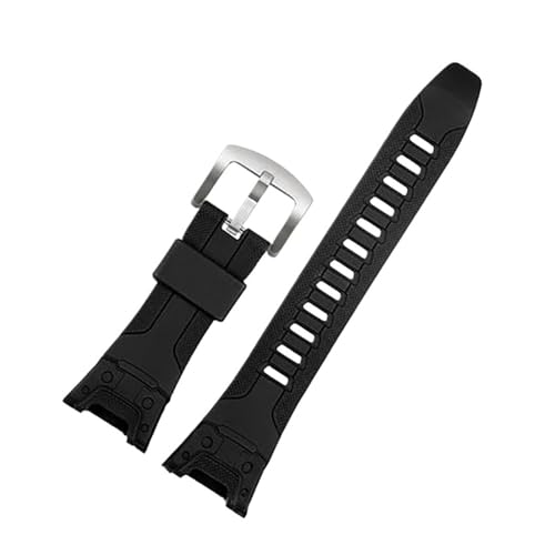 Bracelet montre pour Casio PROTREK PRW-1500Y PRG-110Y en silicone noir