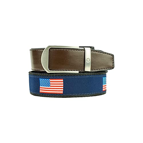 Nexbelt Men's Belt, Ratchet Hampton USA Casual Nylon Golf Belt for Men with Adjustable Buckle