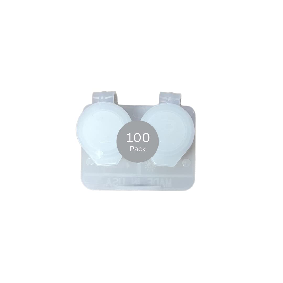Deep Well Flip-top Clear Contact Lens Cases (100)