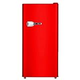 refrigerator DoppeltüRiger Retro-KüHlschrank, Kompakter KüHlschrank, Mini-Gefrierschrank Mit Griff Und Verstellbaren FüßEn FüR Die Aufbewahrung Von Kleinen GeträNken Im Schlafsaal/BüRo/Schlafzimmer