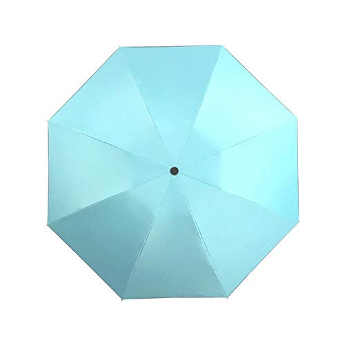 Preisvergleich Produktbild DACCU Faltbarer Regenschirm für Damen und Herren, groß, Winddicht, Schwarze Beschichtung, Sonnenschirm, Geschenk, Sonnenschirm, Automatik, Business Auto, Paraguas, Himmelblau, Russische Föderation