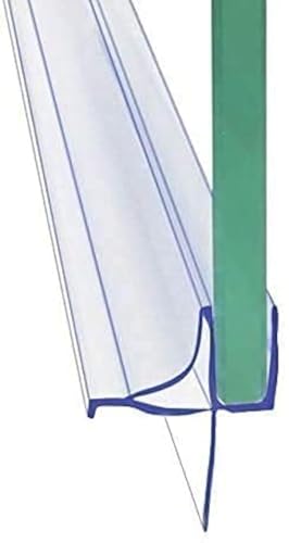 Frameless Shower Door Bottom Seal Shower Sweep with Drip Rail for 1/4' Glass,36' Long, Vinyl, Clear