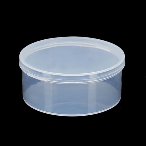 Image of Clear Round Plastic Containers 2.7 oz D /2.84 x H /1.26 Inch Bead Storage Box, Clear Plastic Round Storage Jars for Beads, Buttons, Crafts and Small Jewelry Findings - 12 PCS