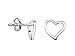SOFIA MILANI - Boucles d'Oreilles pour Femmes en Argent 925 - Boucles d'Oreilles avec Motif en Forme de Clous de Cœur - 20484