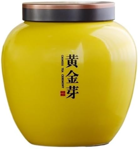 SONGCHAO Sugar Jar Golden Bud Tea Packaging Double Ceramic Jar Tea Canister