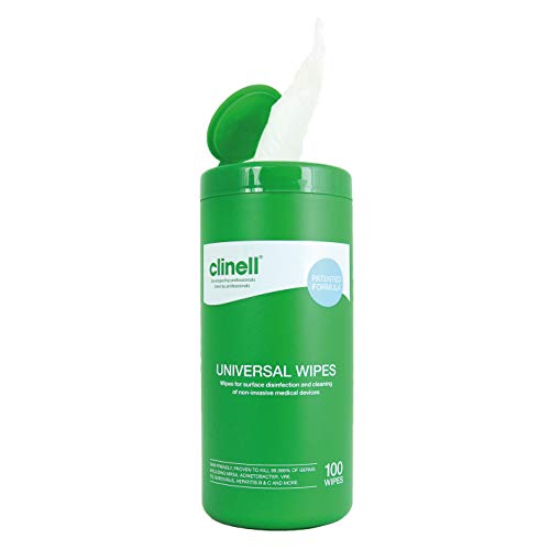 Clinell Universal Sanitising Wipes, Tub 100 Wipes