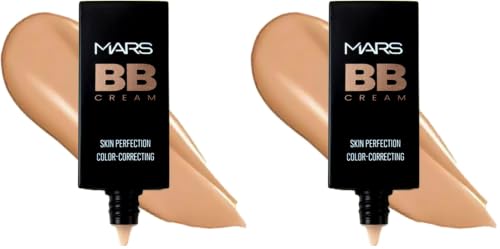 Image of MARS BB Cream Lightweight Foundation | Blendable BB Cream for Women | Colour Correction for All Skin Types (30 ml) (04-TAN) (Pack of 2)