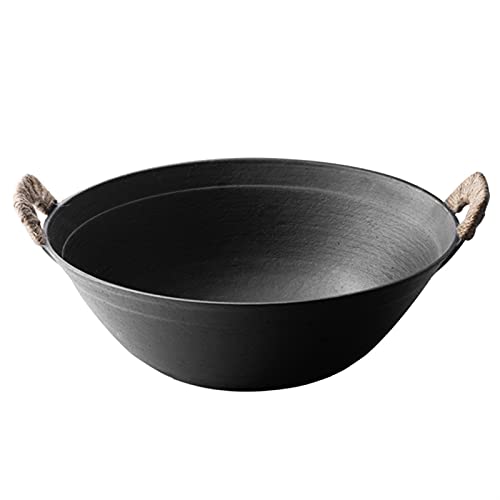 Wok de Hierro Fundido Tradicional 40cm Compatible con Gas