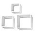 Produktbild Ezigoo Cube Wandregale - 3er-Set Würfel Schwebende Regale zur Aufbewahrung von Büchern, Filmen, CD's. Ideales Dekorationszubehör für Schlafzimmer, Wohnzimmer oder Arbeitszimmer Weiß