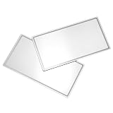QWORK® 2 sztuki przyklejanych lusterek do samochodu, 8 x 15 cm, nietłukące się lusterko do makijażu ze stali nierdzewnej do Twojego pojazdu