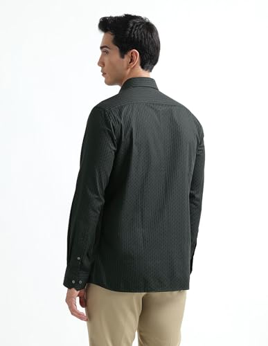 Image of Arrow Checked Slim Fit Mens Formal Shirt - Cotton, Breathable & Comfortable, Full Sleeves Shirts for Men