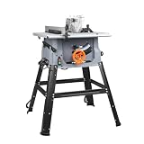 Portable 10 Inch Table Saw, 0-45° Bevel Cut Multifunctional....