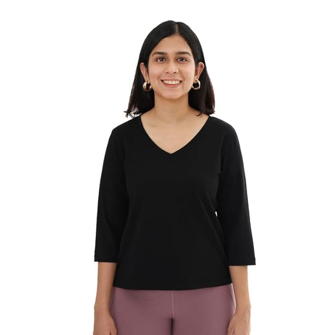 Image of BlissClub Women's Cotton Blend Regular fit T-Shirt