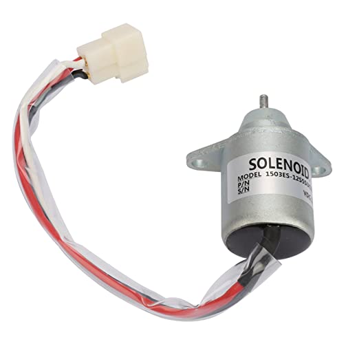 Garosa 12V Fuel Shut Off Solenoid Engine Stop Replacement Kit 1503ES-12S5SUC5S SAE J1585 Compliant Marine Diesel Engine Solenoid Valve Stop Switch for Boat Motor Heavy Duty Applications