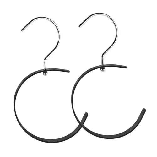 PRETYZOOM 2Pcs Multi Functional Rotatable Belt Rack Space Saving Scarf Hanger and Hat Organizer for Closet Versatile Hook for Ties and Accessories Wall Mounted Design