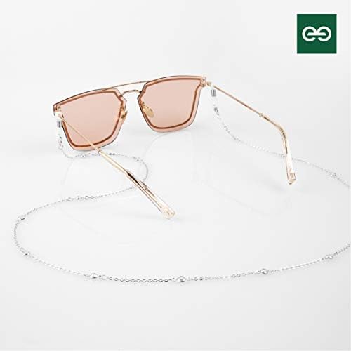 Eli-time Eyeglass Chain for Women - Transparent Zircon Eyeglasses Sunglasses Strap/Eyewear Holders/Spectacle Neck Cords with an Additional Pair of Lobster Clasp