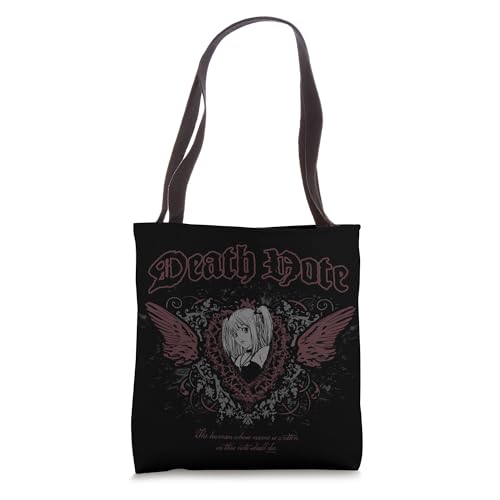 Death Note Misa Amane Retro Goth Winged Heart Anime Tote Bag