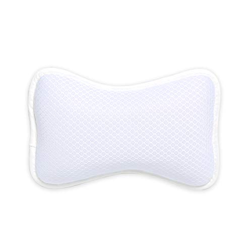 Spa Bath Pillow for Neck Shoulder Support with Suction Cups, Quick Drying Non Slip Bathtub Pillow for Comfort Relaxation