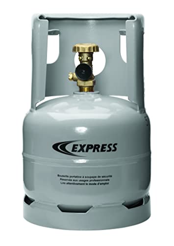 Bouteille de Gaz Remplissable 1,6 kg pour Chalumeaux Sanitaire, Couverture, Étanchéité, Désherbeurs - Accessoire Fer à Souder - Lampe à Souder - Fer de Couvreur - Conforme à la Directive EU - EXPRESS
