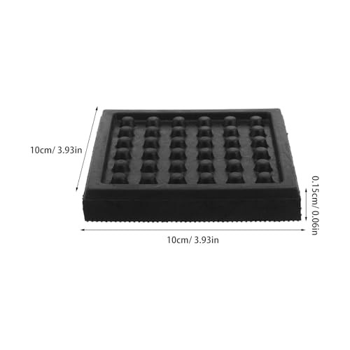 4pcs Alfombrilla Antivibración para Cinta de Correr Negro de Goma miniatura 2