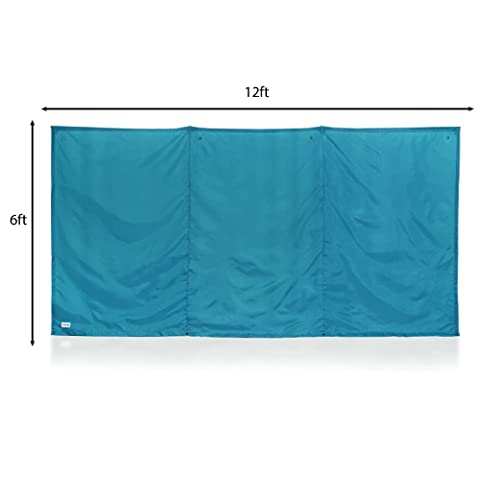 WallUp The Instant Outdoor Privacy Product, Tienda de privacidad versátil, funciona como pantalla de privacidad, divisor de pared, refugio y recinto, resistente a la intemperie, tela tratada UV, 6' x 12', Aqua miniatura 2