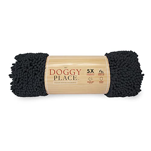 My Doggy Place - Microfiber Door Mat - Soft And Plush Pet Mat For Every Room Of The House - Dirt And Water Absorbent Mat - Washer & Dryer Safe Non-Slip Mat - Charcoal - M - 31 X 20 In #TOP28