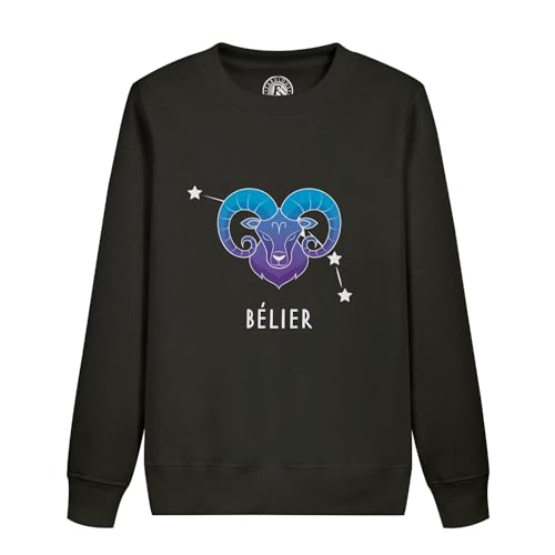Sweatshirt enfant Bélier en coton pour l'astrologie céleste