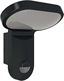 ESYLUX LED-Leuchte 25W mit Bewegungsmelder, 140 Grad, 5000 K, Aluminiumdruckguss und Kunststoff, AOL 200LED 5 K, schwarz, 4370623