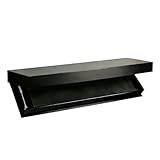 nawakol Magic Flap Hidden Shelf with Secret Compartment, Wall Mounted Floating Shelf with Concealed Storage Drawer, Hidden Compartment Shelf for Home Office Living Room, Black