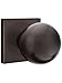Square Rosette Door Set with Orb Knobs Double Dummy in Oil Rubbed Bronze