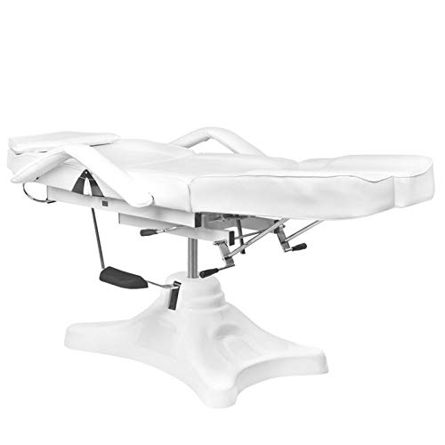 Activeshop Basic 234c Pedi Kosmetikliege Massageliege Massagestuhl Kosmetikstuhl Therapieliegen Behandlungsliege Weiss bis 180 kg belastbar Premium-PU-Leder 180 x 63 x (64-80) cm (L x W x H)