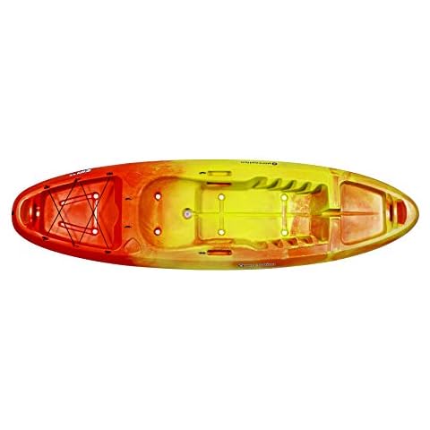 Perception Kayaks Zip 9.5 | Sit on Top Kayak | Stable and Fast | Multiple footrests | 9' 6" | Blaze Cover