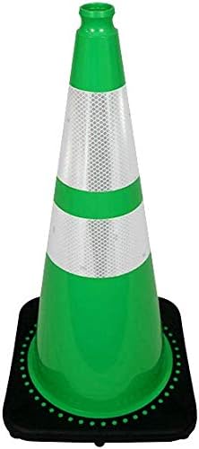 28" JBC Traffic Cone with Reflective Collars, 7lbs