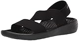 Crocs Women's LiteRide Stretch Sandals, Black/Black, 10