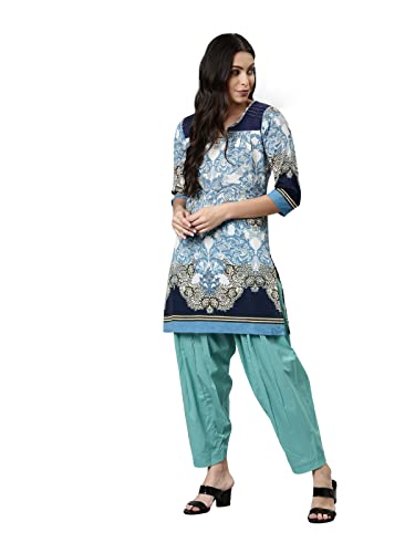 Image of GO COLORS Soft Cotton Salwar for Women | Relaxed Fit, Mid Rise, Ankle Length, Drawstrings