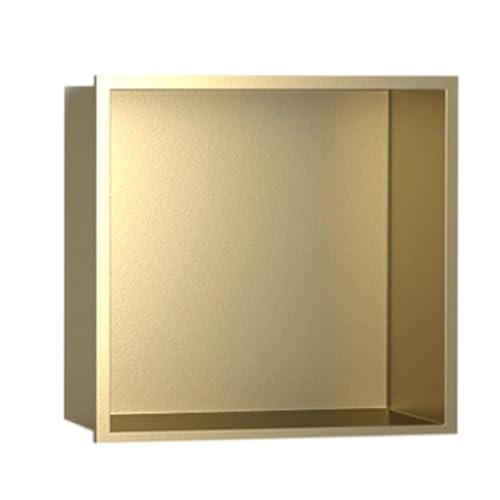 Étagère de douche encastrée premium en acier inoxydable, niche murale design double niveau