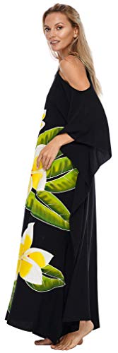 SHU-SHI Womens Kaftan Dress Maxi Beach Cover Up Cold Shoulder Plus Size Caftan Floral Coverup3