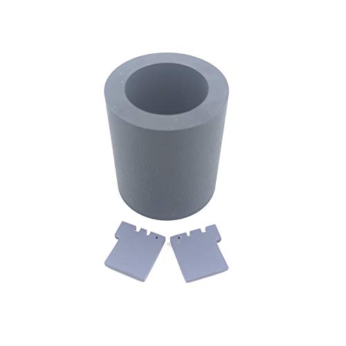OKLILI PA03586-0001 PA03586-0002 1PC Pick Pickup Roller Tire + 2PC Separation Pad Rubber Compatible with S1500 S1500M fi-6110 N1800 (with Installation Instructions and Installation Video)