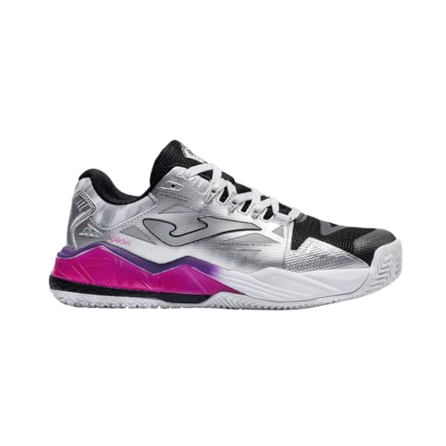 Joma Spin Lady 2612, Zapatillas de pádel Mujer, Plata y negro., 40 EU