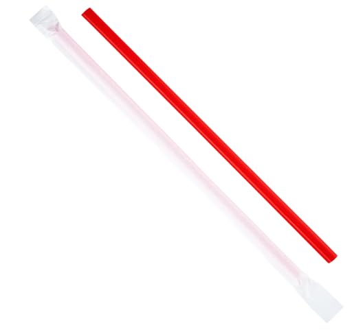 Pitillos plásticos rojos 8.75 pulg 300 unidades miniatura 1