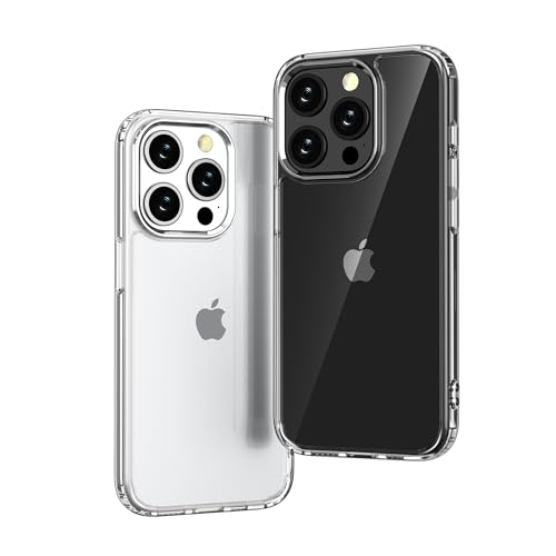 Image of ONES for iPhone 15 Pro Slim Case Clear, [PC + TPU Hybrid][Military-Grade Drop Protection][Anti-Yellowing], Shockproof Silicone Hard Cover, Transparent Case