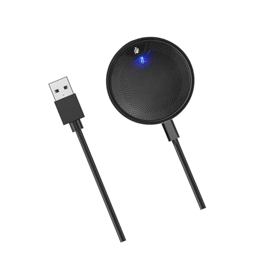 Micrófono USB para ordenador que elimina el ruido con recogida de 360 grados y supresión de fondo